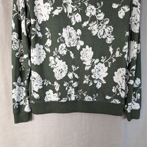 Honeydew Women’s Size SMALL Olive Green Floral Super Soft Lounge Top Comfy Boho - Picture 9 of 11